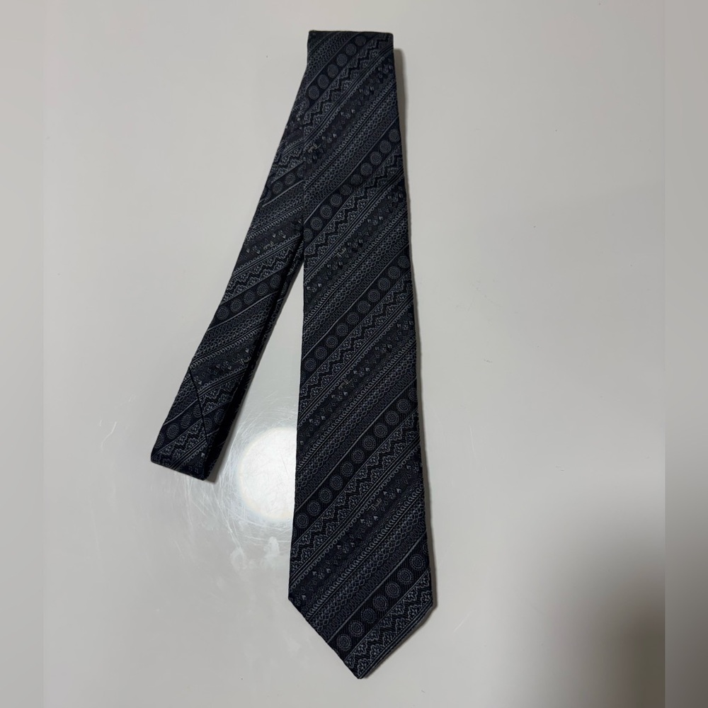 Emilio Pucci Black Patterned Tie